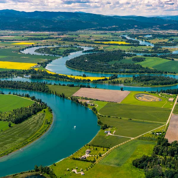 Aerial view of Creston.