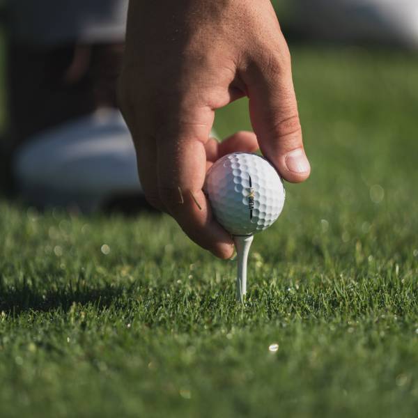 Golf ball on tee